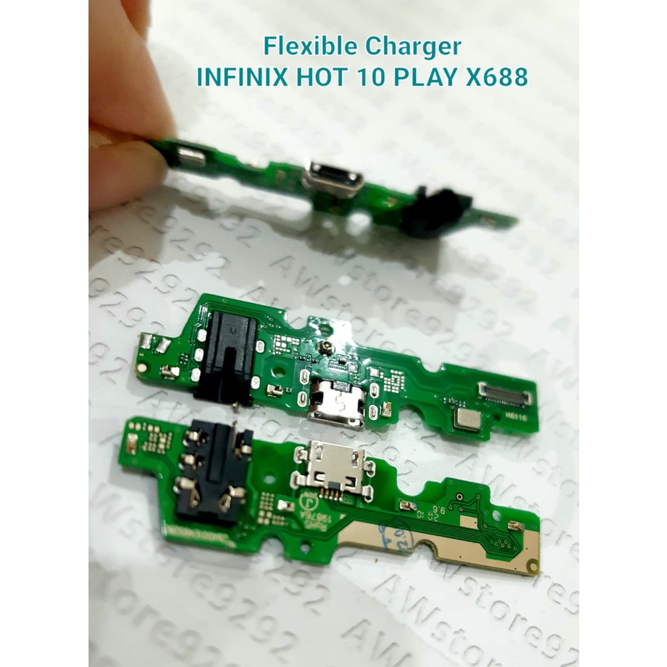 Flexible Papan PCB Con Cas Fleksibel Konektor Charger INFINIX HOT 10 PLAY X688