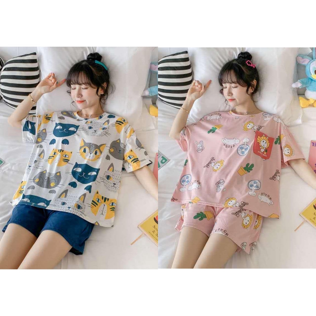 NEW STOCK RAINBOW - BAJU TIDUR DEWASA HP IMPORT MOTIF / BEST SELLER