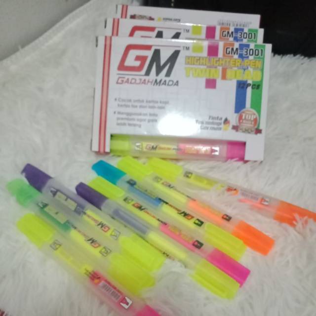 

G M STABILO 2 SISI PAKET ISI 5 PCS ( HIGHLIGTER_PEN )