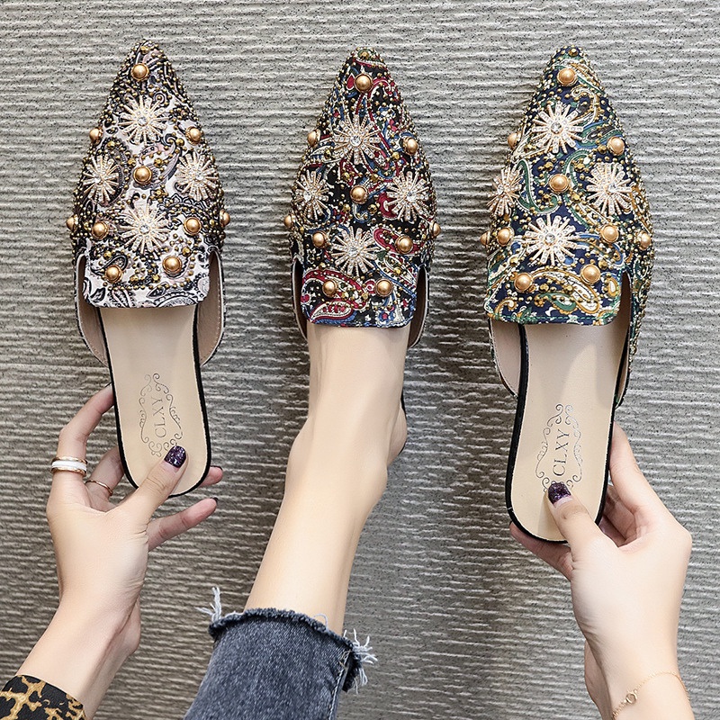 Sandal Flat Wanita 0200600 Sandal Import Slip Bling