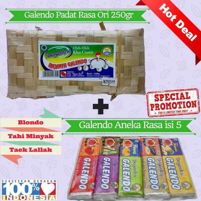 

[HOT PROMO] Paket hemat Galendo / Blondo Padat dan Aneka Rasa isi 5