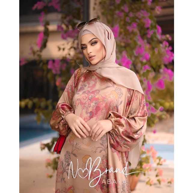 KAMALI CHESNUT ABAYA KAFTAN SUTRA SILK JUBAH GAMIS JUMBO PREMIUM FASHION WANITA MUSLIMAH