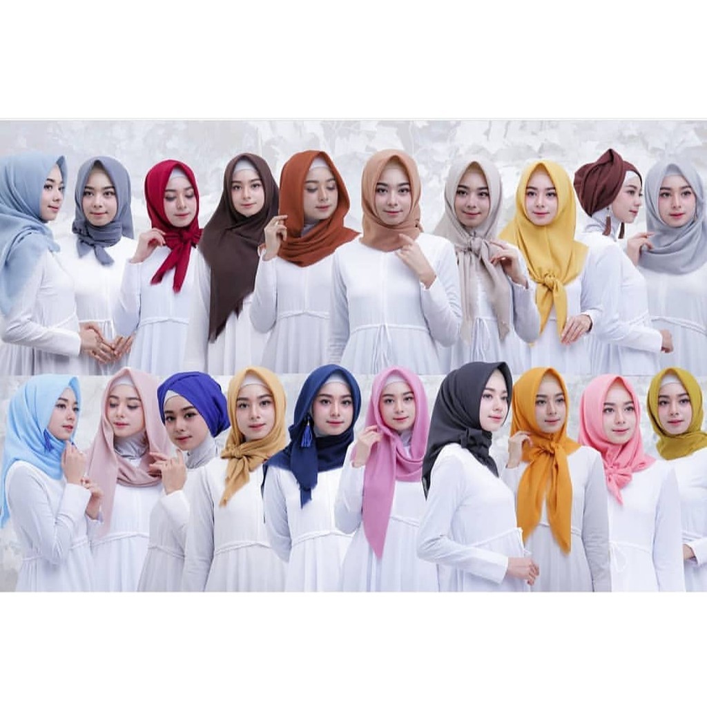 1KG MUAT 10PCS | JILBAB SAUDIA / SEGI EMPAT SAUDIA RAWIS PART 2 (KERUDUNG KATUN VOAL SEGIEMPAT)