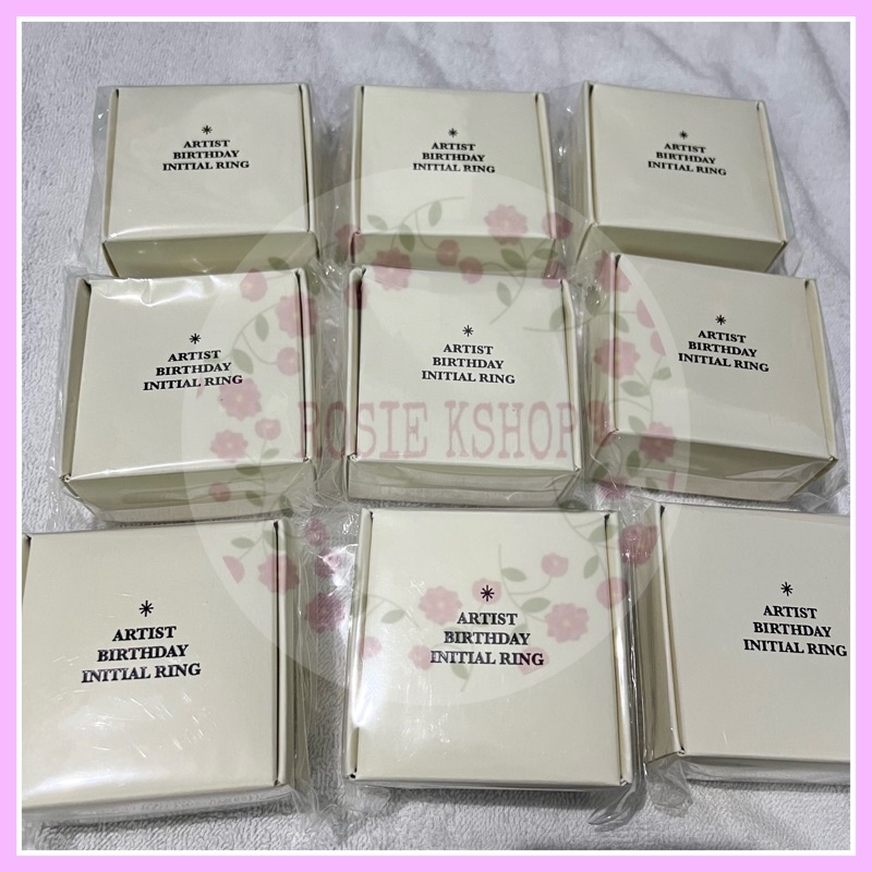 (PELUNASAN/Ready) BIRTHDAY INITIAL RING SM ARTIST