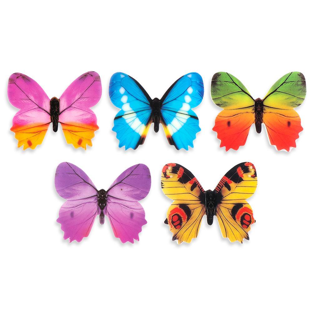 Preva 12 Pcs/Set Butterly Stiker Dinding Perlengkapan Pesta Lapisan Tunggal Dekorasi Rumah PVC Mural