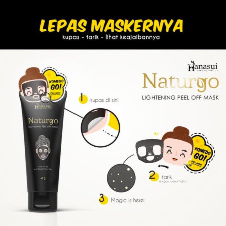 Hanasui Naturgo Lightening Peel Off Mask Tube 60gr