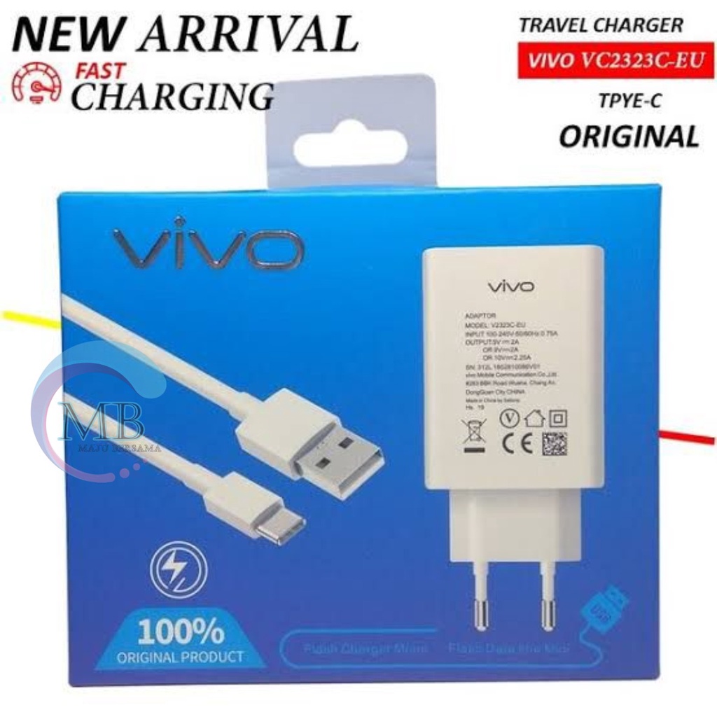 Charger Cashan Vivo v19 y20 y30 y50 V17pro original Fast charcing tipe c usb MB600