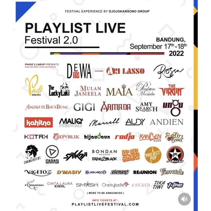tiket playlist live festival