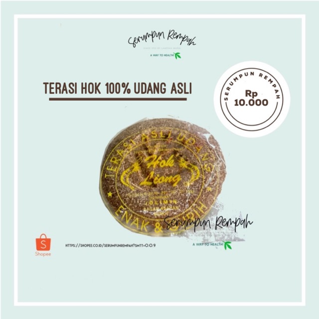 

Terasi Medan Hok Liong. 100% UDANG ASLI. Enak & Gurih.