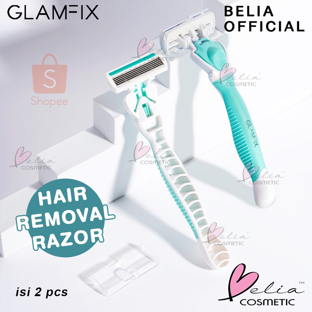 ❤ BELIA ❤ Glam Fix Hair Removal Razor | Free Refill Kepala Pisau Cukur | Glamfix | Pencukur Bulu Rambut Halus