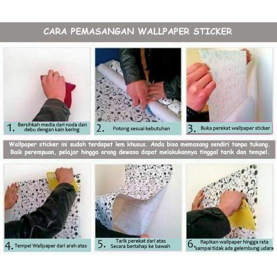 Wallpaper stiker dinding hiasan dekorasi rumah dinding kamar motif bunga wallpaper dekoresi ukuran 45cmx9meter