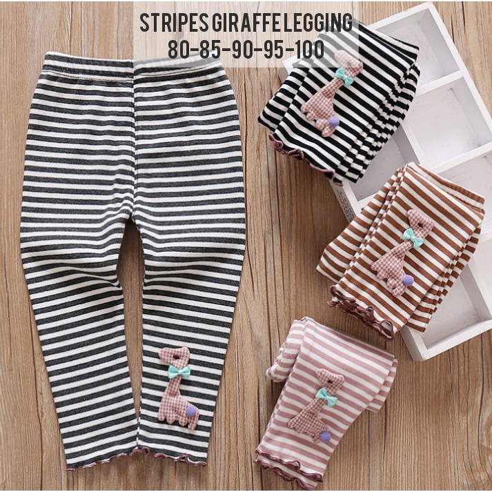 Stripes Giraffe Legging/ Legging Anak Perempuan