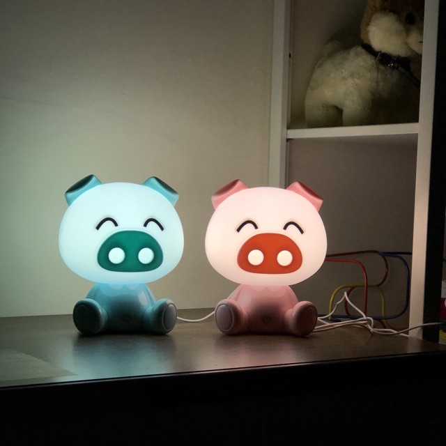 MINI CARTOON TABLE LAMP - Lampu tidur lampu meja hello kitty piggy bunny lampu hias