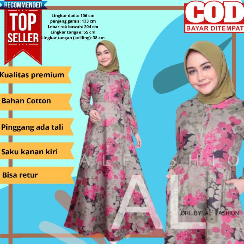 BAJU GAMIS WANITA TERBARU 2020  DRESS SYARI WANITA REMAJA MURAH