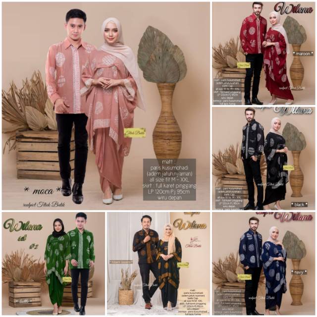 Couple batik kaftan wilona sarimbit istimewa