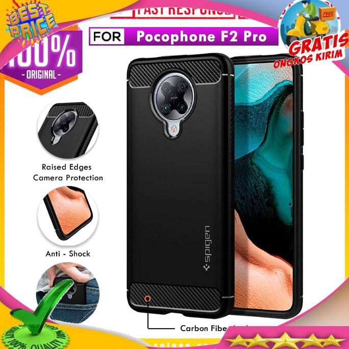NEW PRODUK CASE XIAOMI POCO F2 PRO/REDMI K30 PRO SPIGEN RUGGED ARMOR SLIM CASING COD