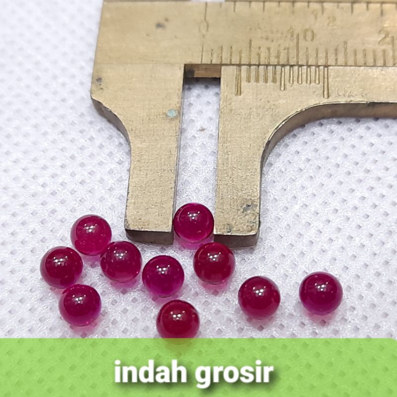 grosir batu md merah 4mm 10pcs