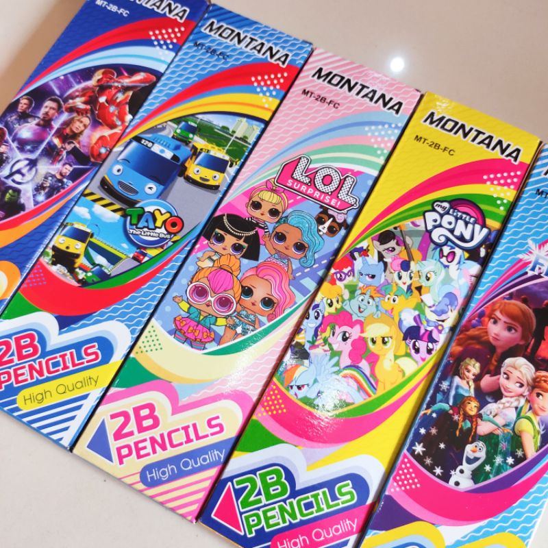 

[12 pcs] Pensil 2B Karakter Fancy Kartun Lucu