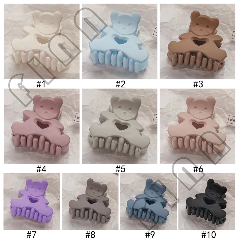 Hairpin Gaya Korea Fashion Kartun Lucu Frosted Love Bear Jepit Rambut