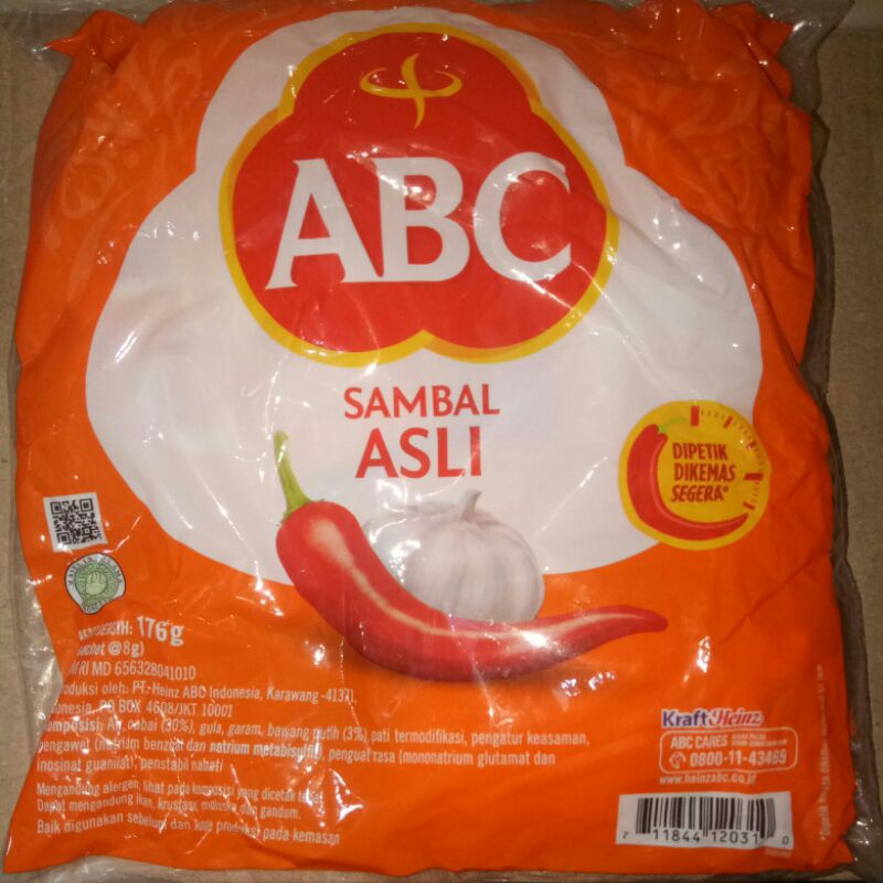 

Sambal ABC Asli Saus Stick Saos 8 gram isi 21 pak x 22 Sachet x 8 gram
