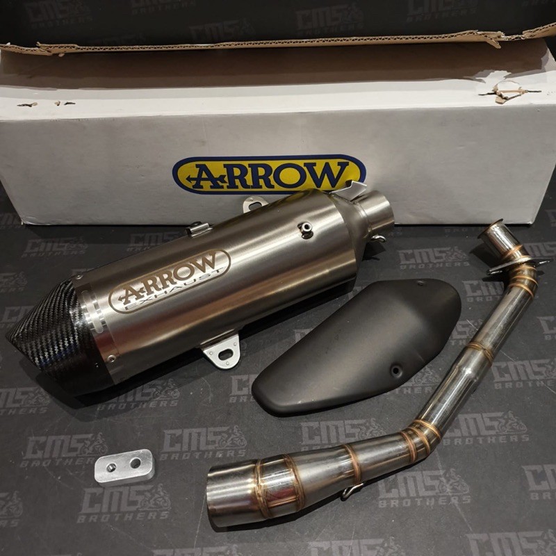 Knalpot Full System Arrow Italy Urban Black Nmax Original