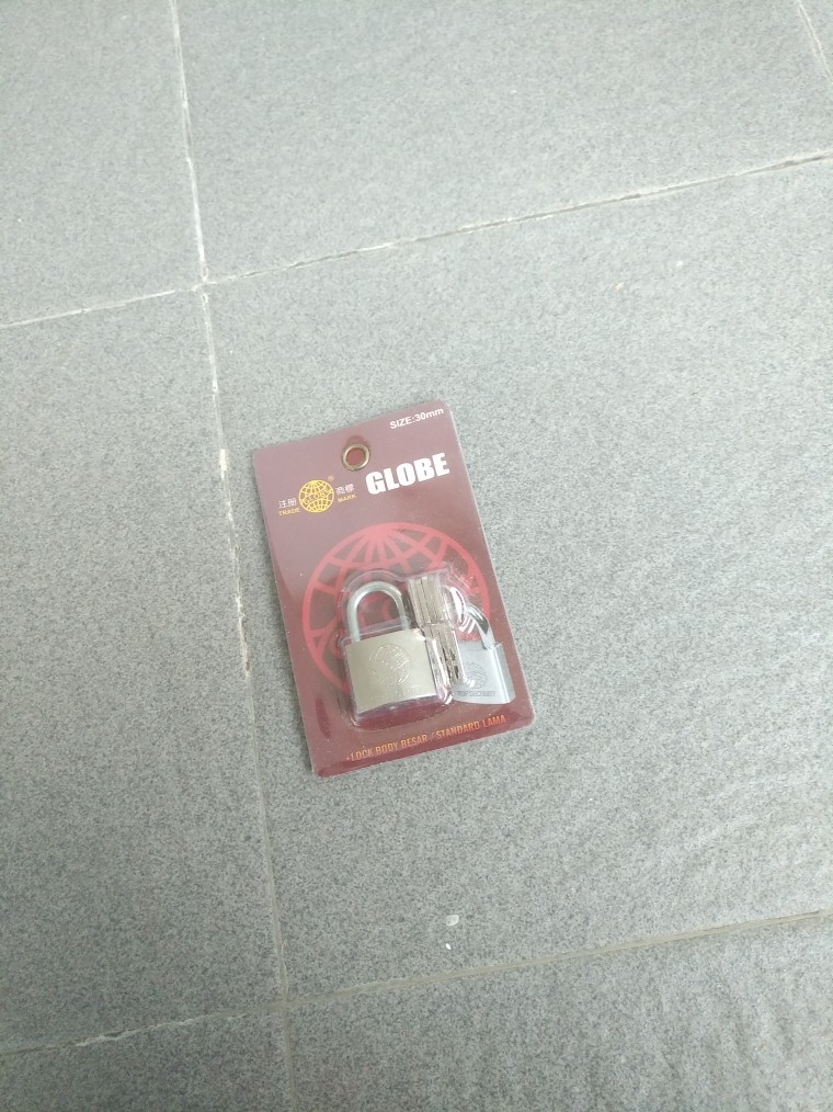 Gembok Globe Putih Brass Cylinder 30mm