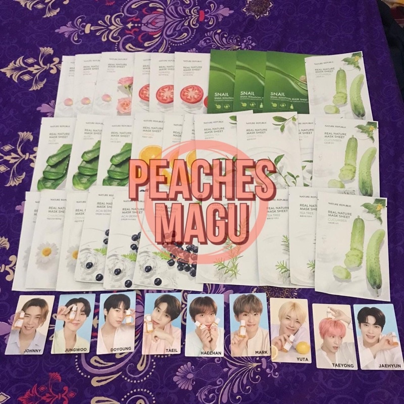 [PELUNASAN] SHEET MASK NATURE REPUBLIC + PHOTOCARD NCT 127 X KTOWN4U