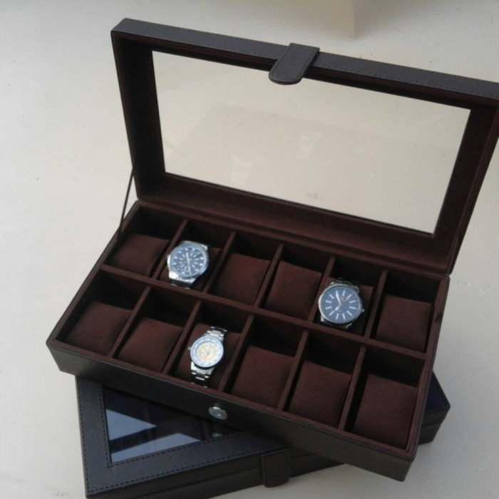 Box Jam Tangan Isi 12 Full Coklat"Produk Original Pengrajin Jogja"