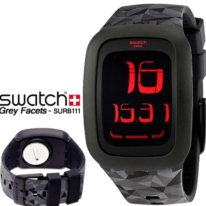 TERBARU SWATCH SURB111 ORIGINAL JAM TANGAN SWATCH TOUCHSCREEN GREY FACETS TERLARIS