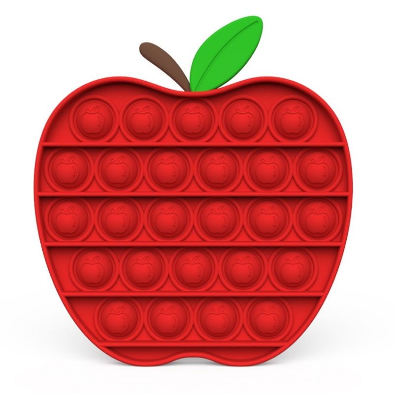 Pop It Fidget Toy Mainan Anak Tekan Gelembung Bubble Push Pop it-Apel