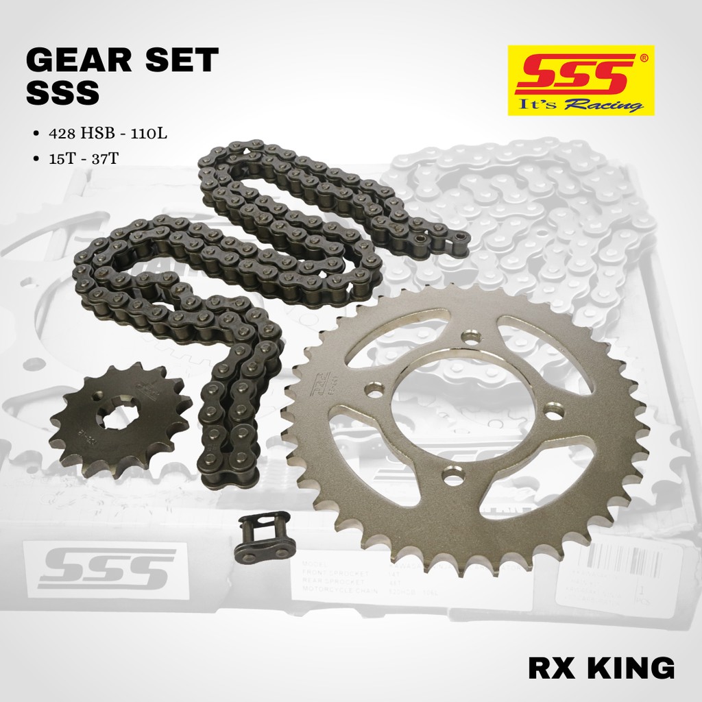 Gear gir set paket SSS Rxking 428 15 37