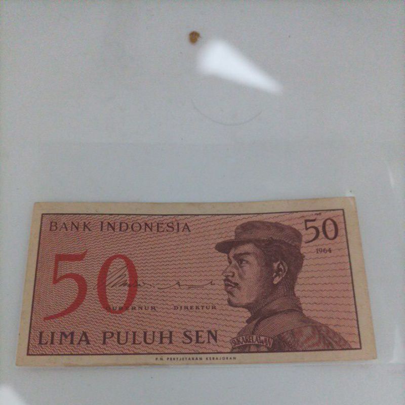 Uang Kertas Kuno 50 sen tahun 1964