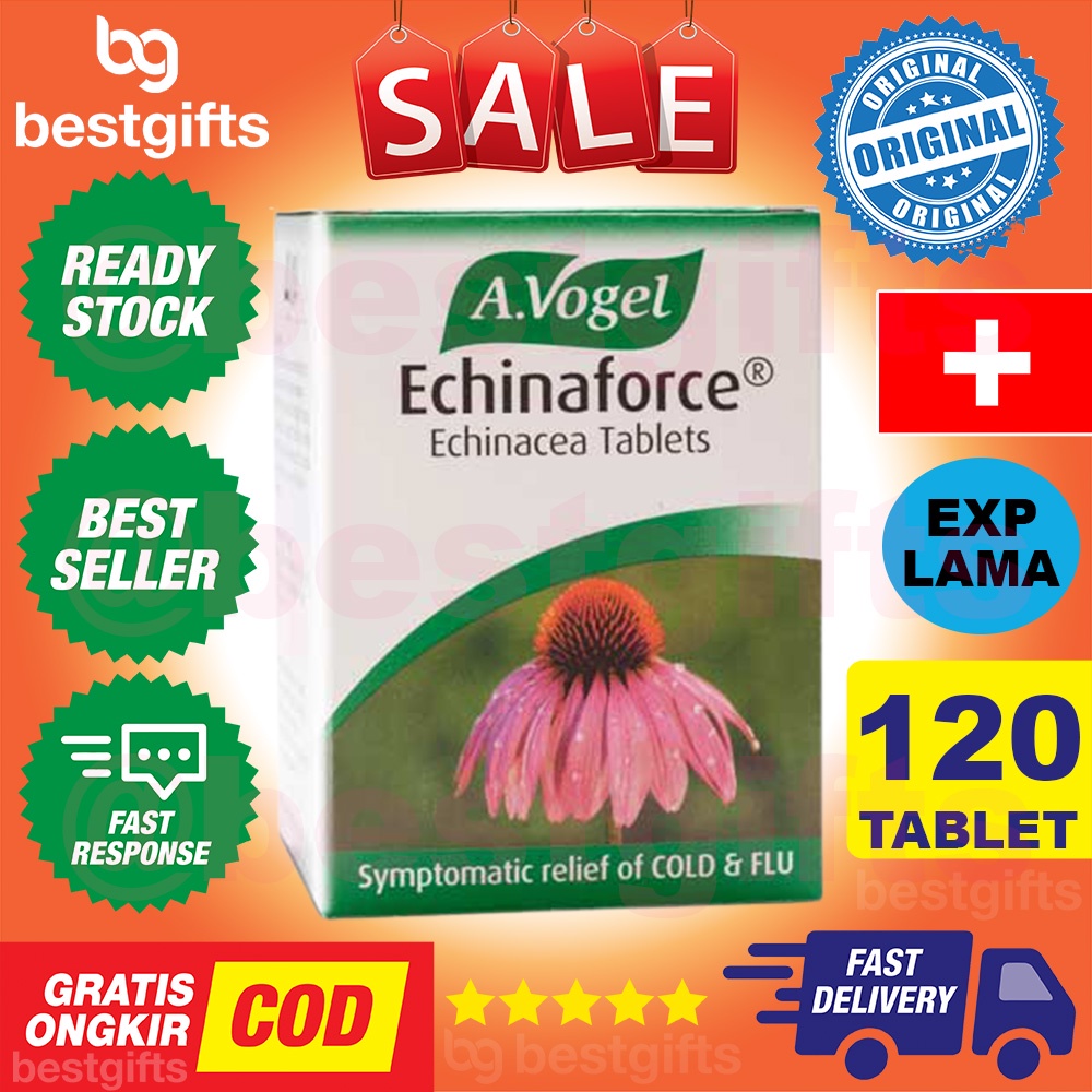 A VOGEL ECHINAFORCE ECHINACEA TABLETS MENINGKATKAN IMUN DAYA TAHAN TUBUH CEGAH FLU INFEKSI PERNAPASAN 120 TABLET