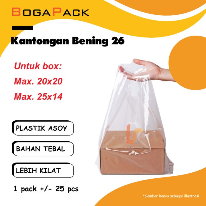 

PROMO Kantong Plastik Bening Transparan Tebal - Ukuran 26
