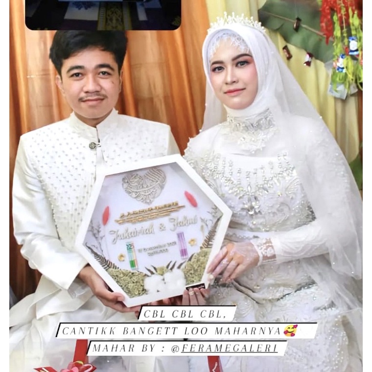 Mahar Pernikahan Rustic Ukir Kayu  - Mahar Nikah Rustik Ukir Kayu - Bingkai Hexagonal by Ferame Galeri Rustic Aldy17