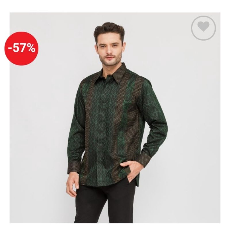 Baju Batik BHS signature Hitam Hijau