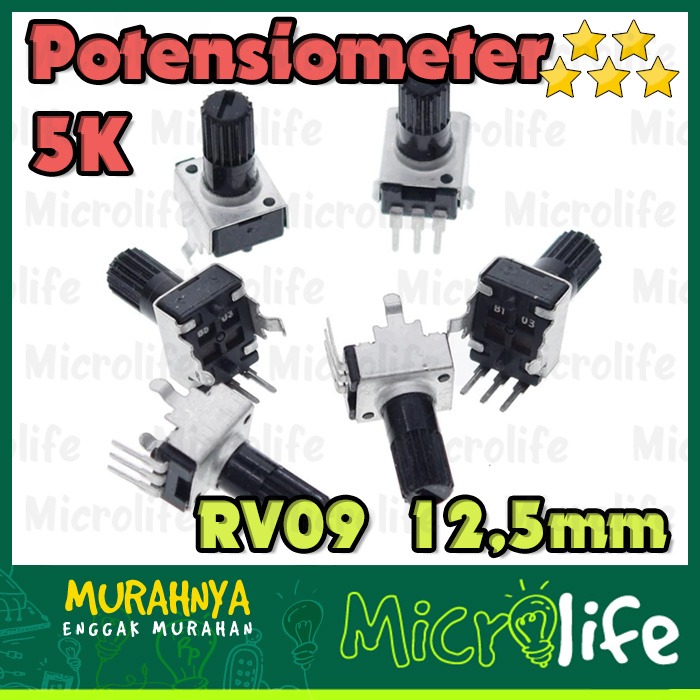 POTENSIO 5K RV09 POTENSIOMETER 12.5mm