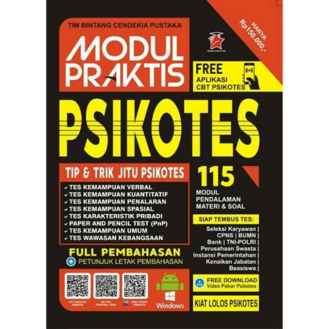 

BUKU MODUL PRAKTIS PSIKOTES PENERBIT CENDEKIA PUSTAKA