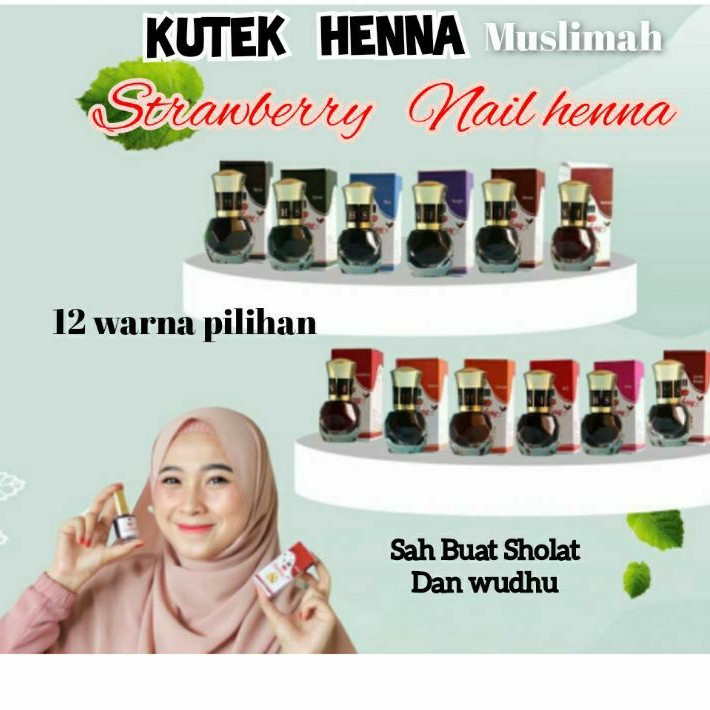 Kutek pewarna kuku HALAL BUAT SHOLAT henna nail 5 ml