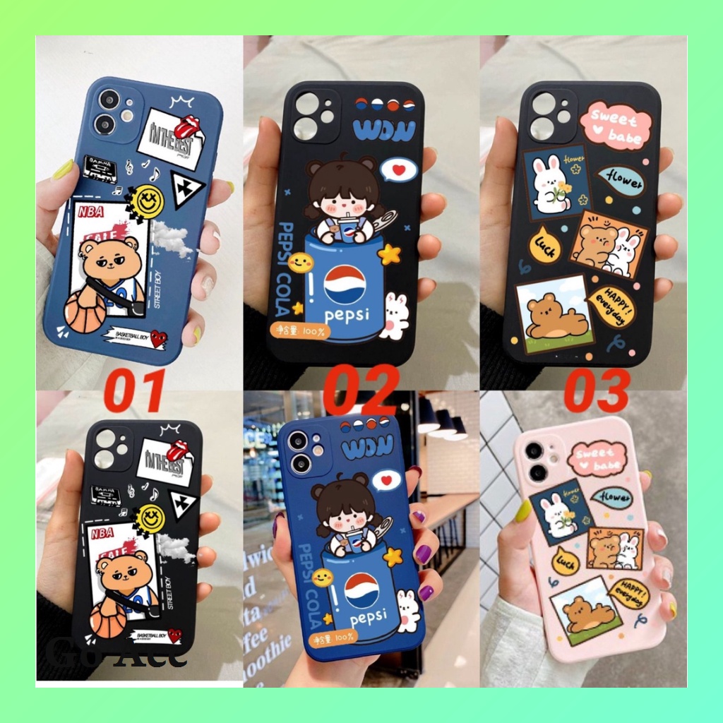 Softcase Motif Case BB09 for Iphone 6 6s 6g 6+ 6s+ 7 8 7+ 8+ X Xs 11 12 13 14+ Plus Pro Max