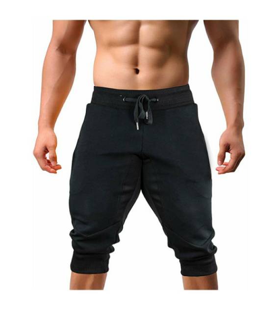 TOTOTAshop.Celana jogger 7/8 ZIDANE pria,bahan babyterry,kombinasi bahan real pict