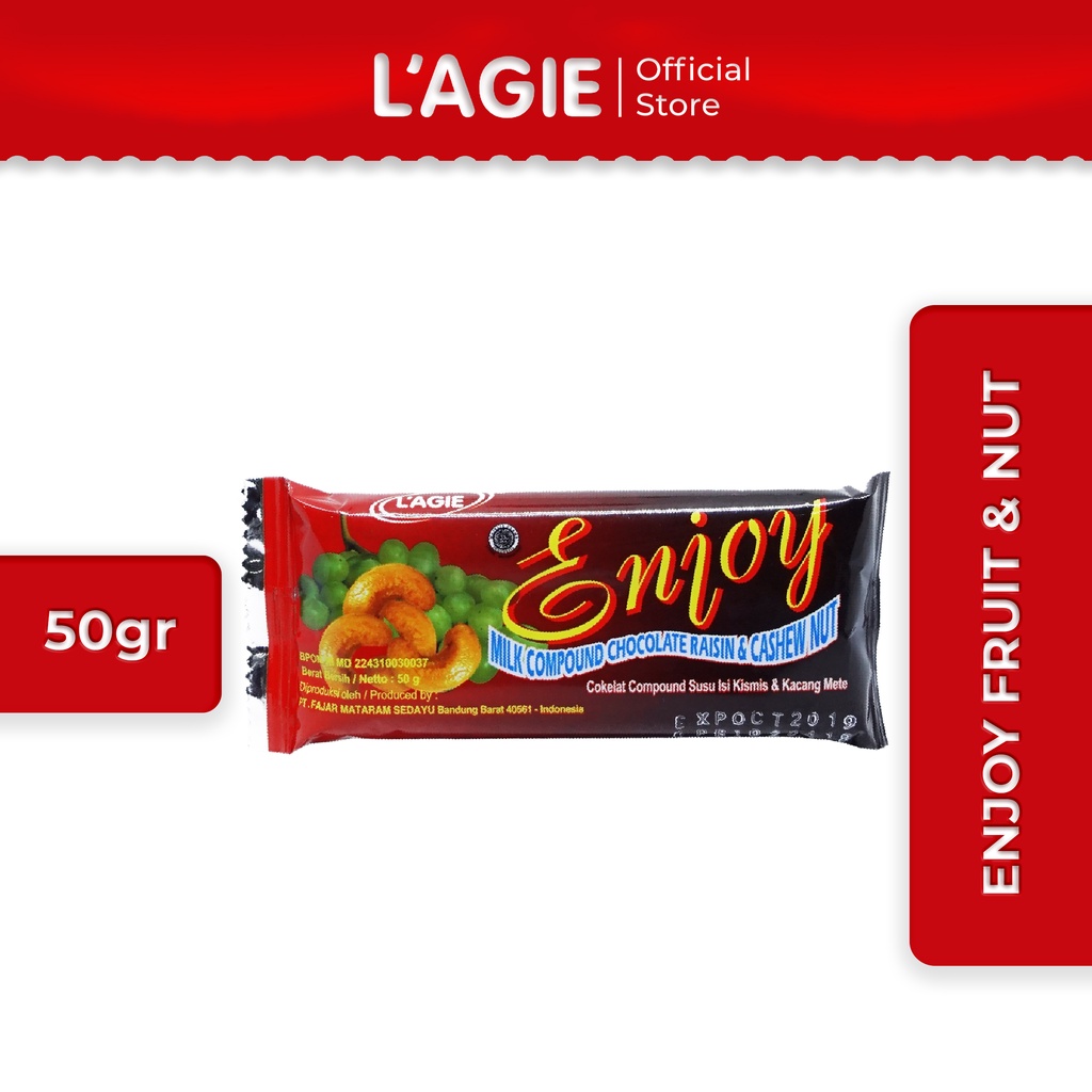 

Lagie Coklat Kismis&Kacang Mete Enjoy 50gr