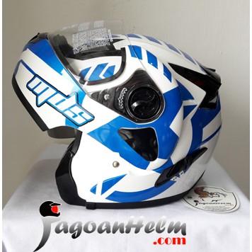 OFC MDS Helm ProRider 1 White Blue Pro Rider MODULAR