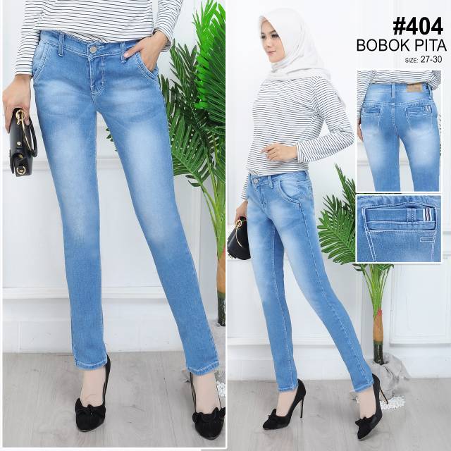 

Dewi Oktarina_store - Celana Jeans Wanita Pensil Kantong Bobok combo kantong pita terlaris