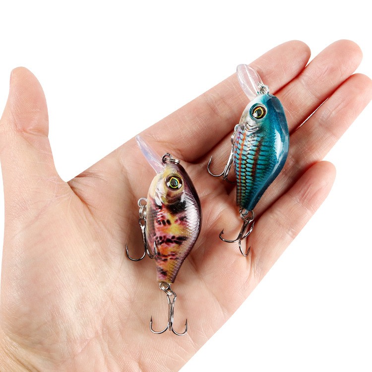 Shengyao 1Pcs Colorful Crankbait Umpan Pancing 5.2cm 8.5g Minnow Popper Fishing Lure Ikan Bass Laser Floating Kail Memancing Tackle