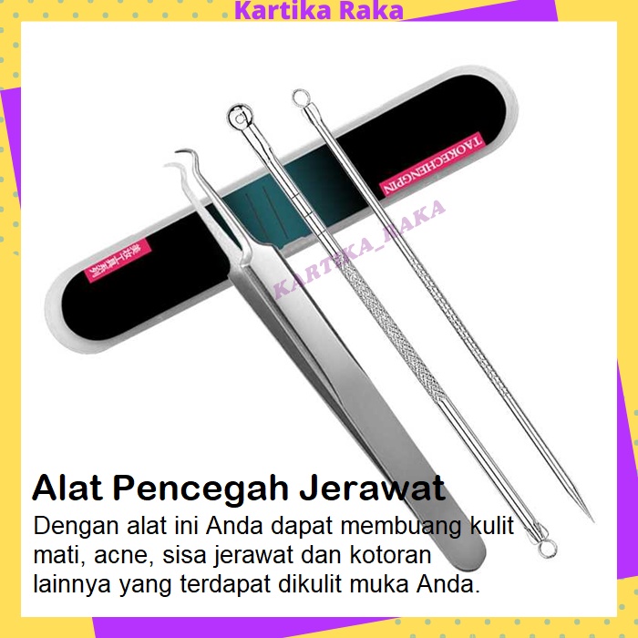 KR Pinset Komedo Pembersih dan Penghilang Jerawat Alat Pengangkat Komedo di Wajah Remover Kit