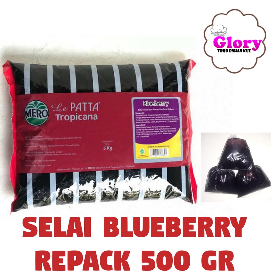 

selai blueberry repack 500gr/selai roti bakar