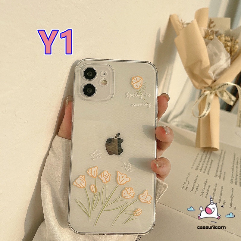 iPhone Floarl Summer Case iPhone 6 6s 7 8 Plus iPhone 11 12 Pro Max X XR XS MAX SE 2020 Fresh Flowers Memo Transparent Clear Soft TPU Back Cover Flower Casing for iPhone 7plus 8plus 12pro-1