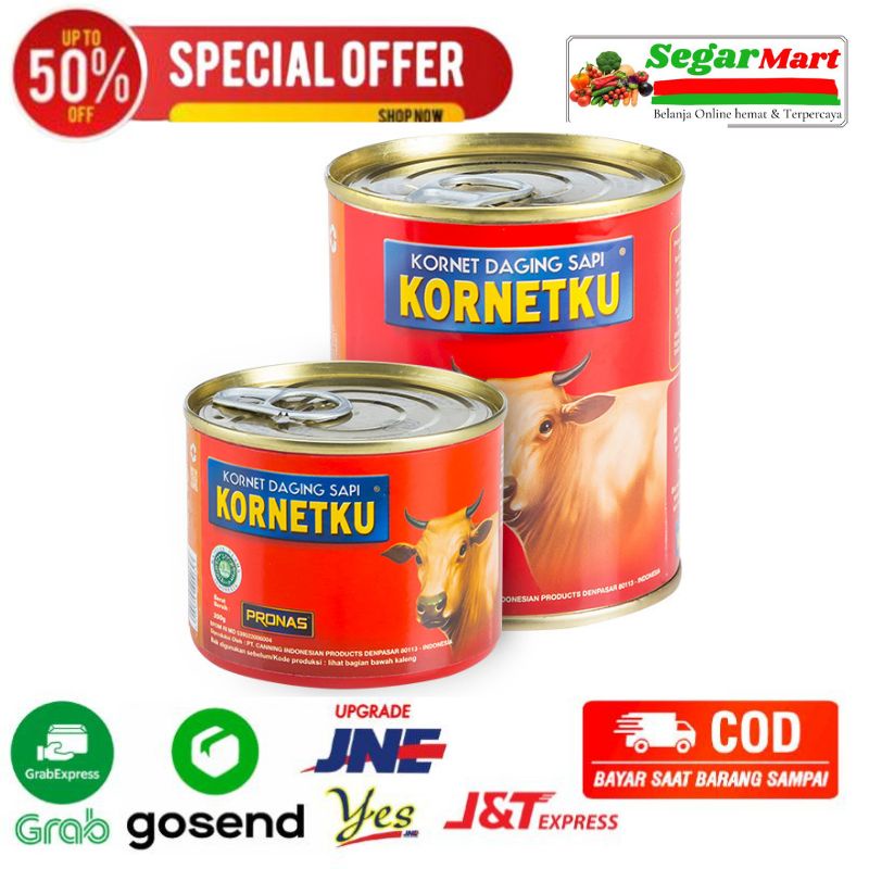 

KORNETKU Pronas/Daging Sapi Dalam Kemasan Kaleng Fresh Segarmart Bandung