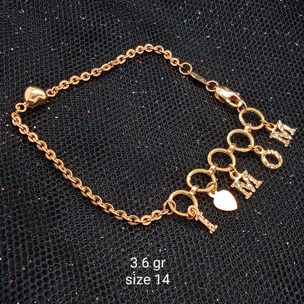 Gelang Emas 17K - Anak 3.6 gr Kadar 750 - 889